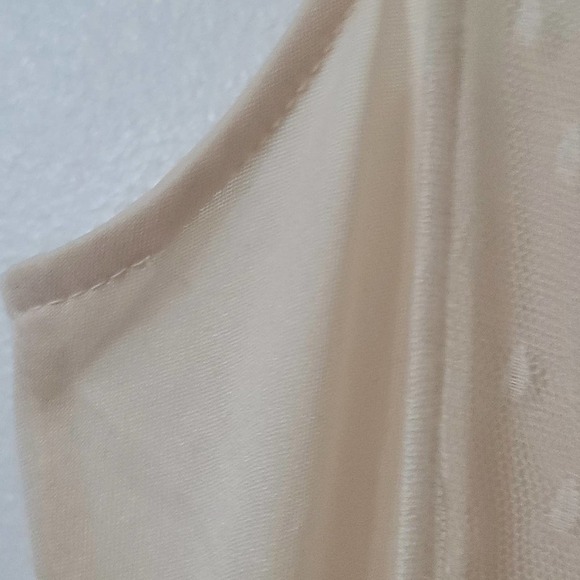 Ryu Top Small Cream Lace Knit Sleeveless Tank Boho Peasant Flowy Hi Low Hem Y2K - Picture 9 of 10